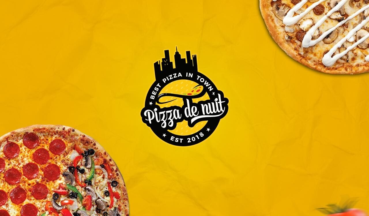 image pizza avec logo centré